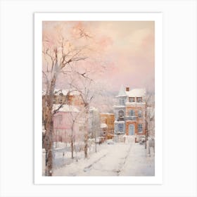 Dreamy Winter Painting Boston Usa 2 Art Print