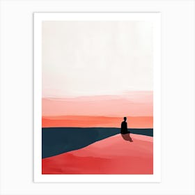 Meditating Man, Minimalism 1 Art Print