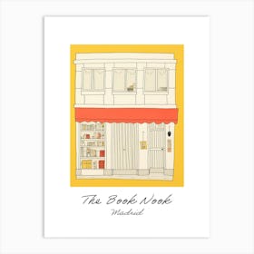 Madrid The Book Nook Pastel Colours 1 Poster Art Print