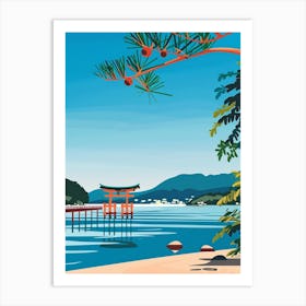 Miyajima Japan 3 Colourful Illustration Art Print