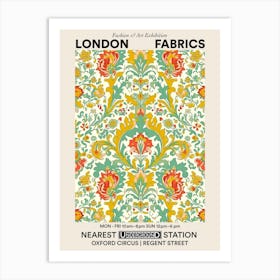 Poster Petals Tango London Fabrics Floral Pattern 5 Art Print