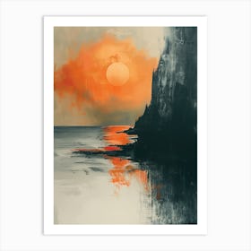 Sunset At The Beach 16 Art Print