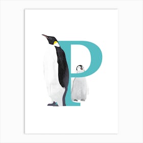 P For Penguin Art Print