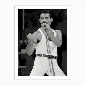 Wembley Stadium Photo Of Freddie Mercury And Live Aid And Queen Art Print