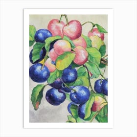 Surinam Cherry Vintage Sketch Fruit Art Print