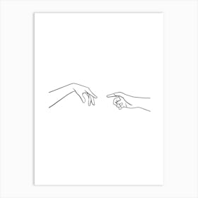 Creation Of Adam Art Print