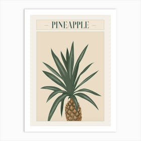 Pineapple Tree Minimal Japandi Illustration 3 Poster Art Print