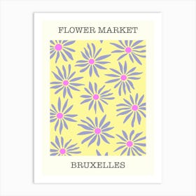 Flower Market Bruxelles  Art Print