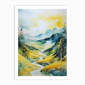 Landscape Watercolor Painting 1 Art Print