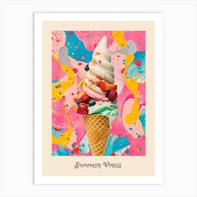 Summer Vibes Ice Cream Poster 4 Art Print