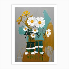 Daisies In Boots Art Print