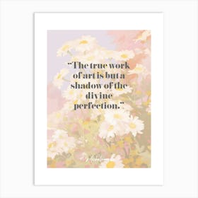 Artist Quote Michelangelo Art Print