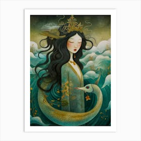 Chinese Mermaid Art Print