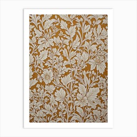 William Morris Inspired Floral Pattern no2 Art Print