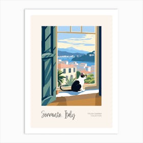 Sorrento Cat On A Window 2 Italian Summer Collection Art Print