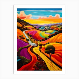 Bold Lines In English Terrain Art Print