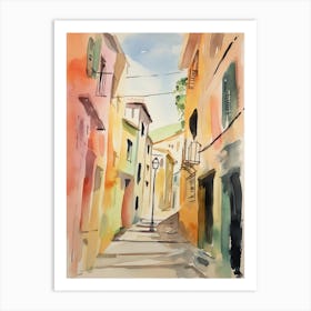 Prato, Italy Watercolour Streets 4 Art Print