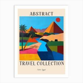 Abstract Travel Collection Poster Cairo Egypt 1 Art Print