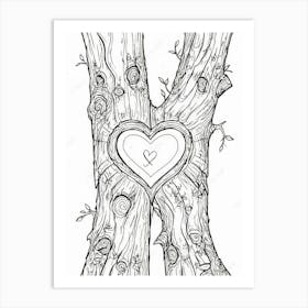 Heart Shaped Tree Art Print