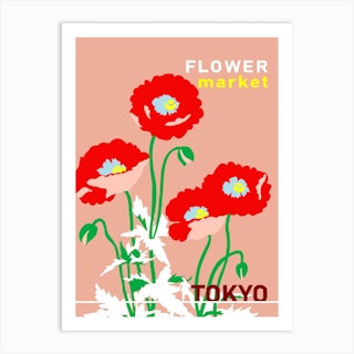 Flower Market Tokyo Art Print