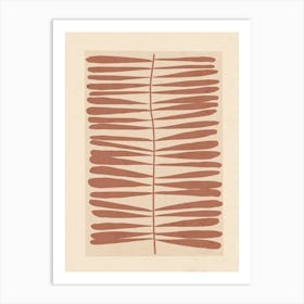 Tropical Leaves Brown Art Print