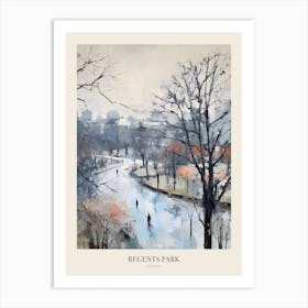 Winter City Park Poster Regents Park London 4 Art Print