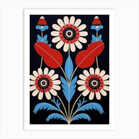 Flower Motif Painting Cineraria 1 Art Print