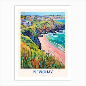 Newquay England 3 Uk Travel Poster Art Print