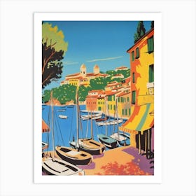 Portofino Italy 4 Travel Poster Vintage Art Print