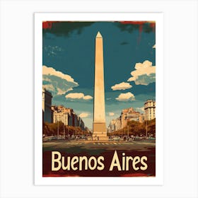 Aihrgdesign A Vintage Travel Poster Of Buenos Aires Art Print