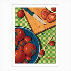 Tomatoes On The Table Art Print