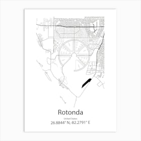 Rotonda,United States Minimalist Map Poster