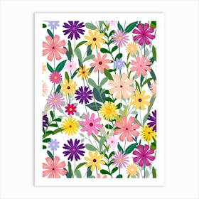 Colorful Meadow 1 Art Print