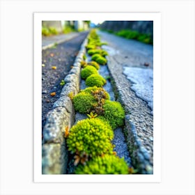 Asphalt Oasis Discover A Tiny Patch Of Verdant Mo Art Print