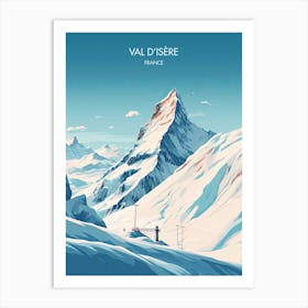 Poster Of Val D Isere   France, Ski Resort Illustration 2 Art Print
