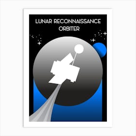 Lunar Reconnaissance Orbiter Space Art Art Print