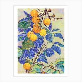 Golden Berry Vintage Sketch Fruit Art Print