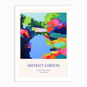 Colourful Gardens Chicago Botanic Garden Usa 3 Blue Poster Art Print