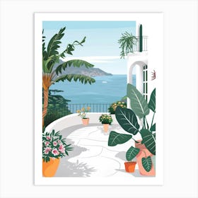 Mediterranean Sea View 1 Art Print