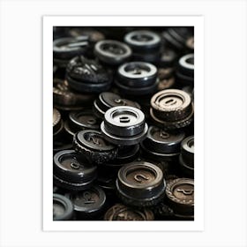 Vintage Buttons Art Print