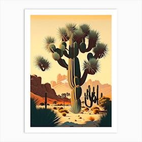 Typical Joshua Tree Retro Illustration Art Print