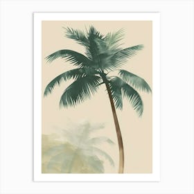 Palm Tree Minimal Japandi Illustration 3 Art Print