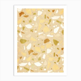 Pastel Beige Terrazzo pattern Art Print