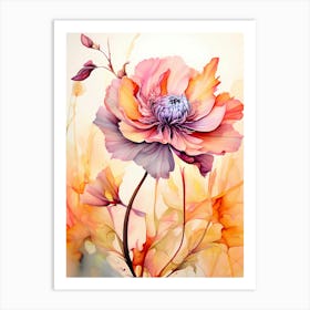 Watercolor Flower Painting 1 Art Print