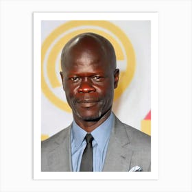 Djimon Hounsou Retro Collage Movies Art Print