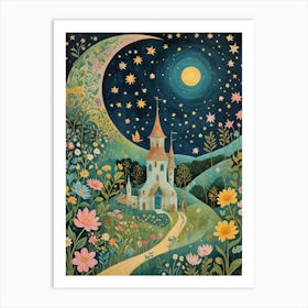 Fairy Garden At Night Art Print