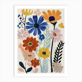 Painted Florals Cineraria 8 Art Print