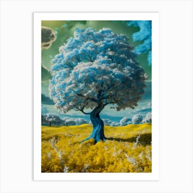 Tree In The Field Art Print