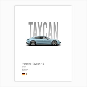 Taycan 4s Porsche Art Print