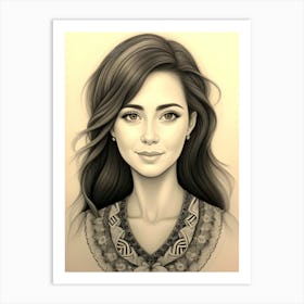 (A beautiful woman) Maybe she looks like your girlfriend 5 Art Print